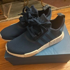 Adidas NMD R1: Blue/White (Size 10)